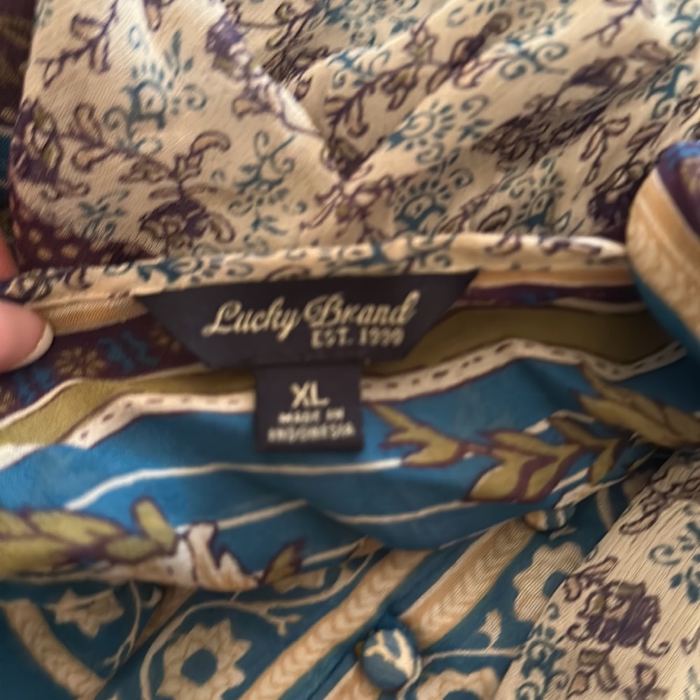 Lucky brand blouse XL - Picture 3 of 3